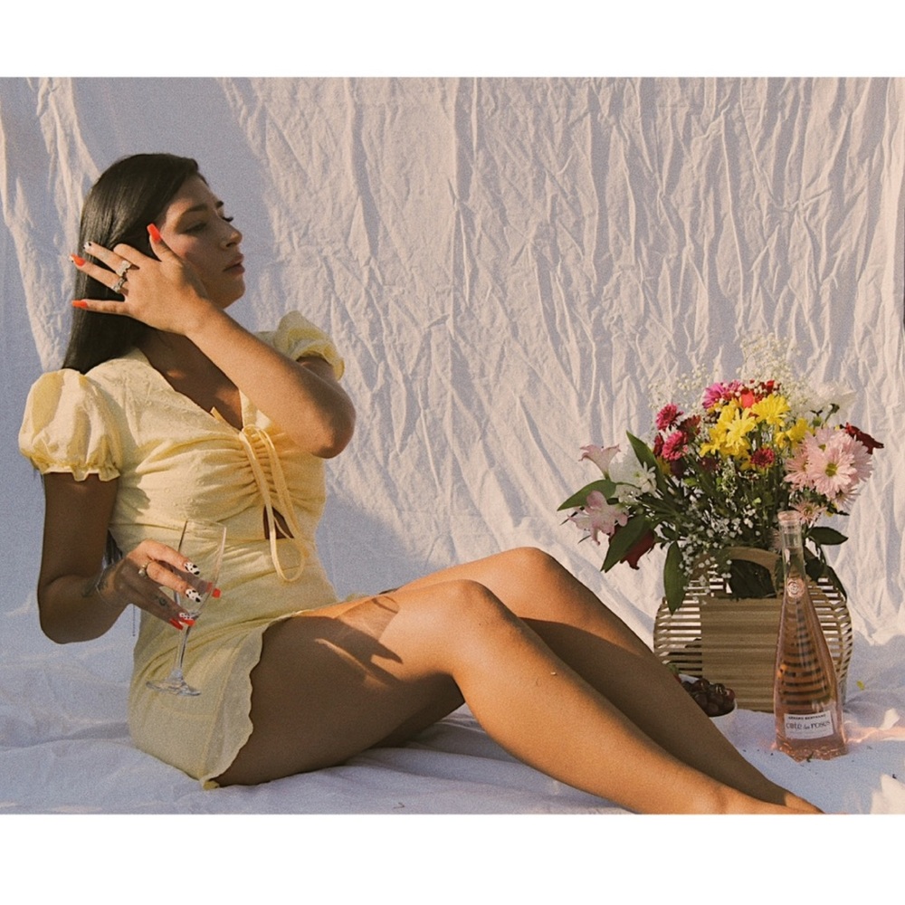 Cute Laurie picnic drawstring dress from ShopZaya